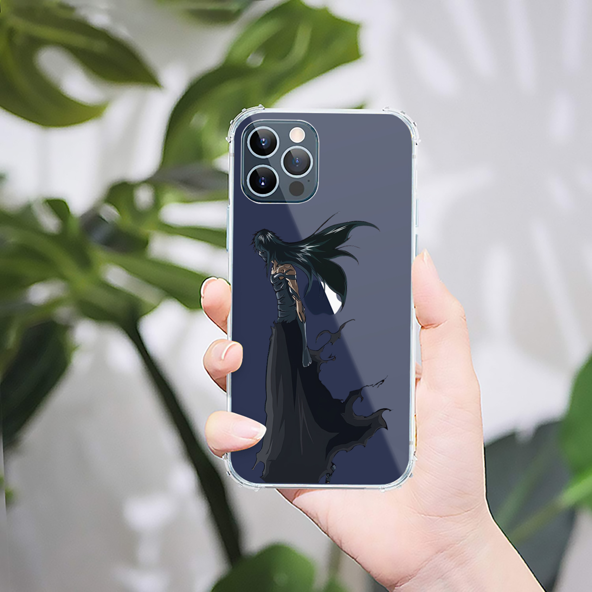 （画像用） ブリーチ 黒崎一護（くろさき いちご）BLEACH Kurosaki Ichigo 【iPhone 12シリーズ対応】透明スマホケース（クリアソフトケース）